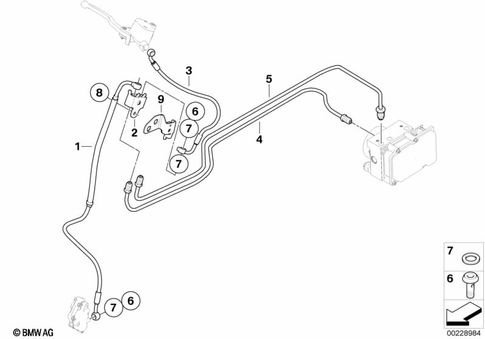 Brake Lines for 2008 BMW-Motorrad G 650 Xcountry #1