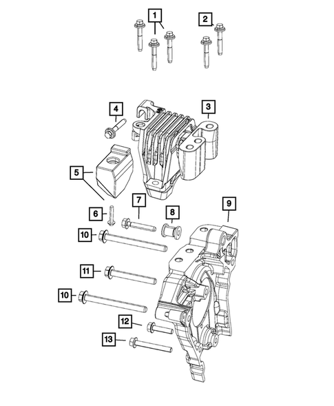 Engine Mounting for 2019 Jeep Cherokee #2