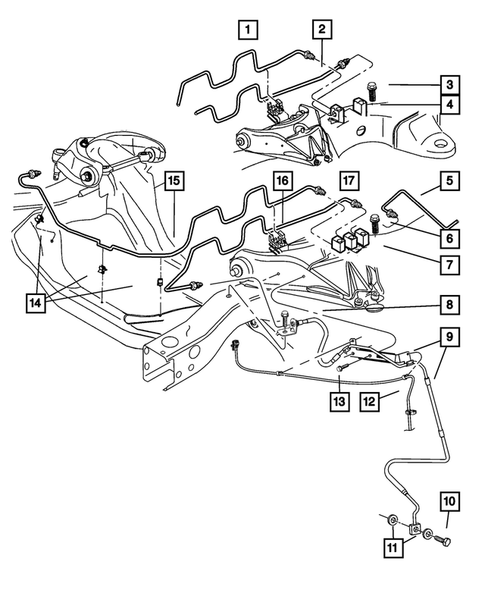 Brake Lines and Hoses for 2003 Dodge Dakota #2