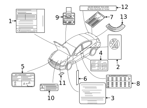 Labels for 2010 Nissan Altima #2