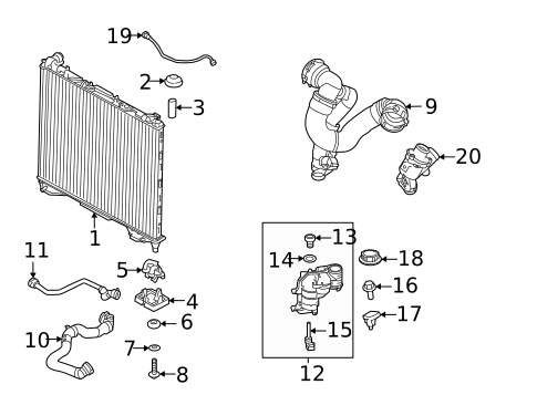 Radiator & Components for 2010 Land Rover Range Rover #7