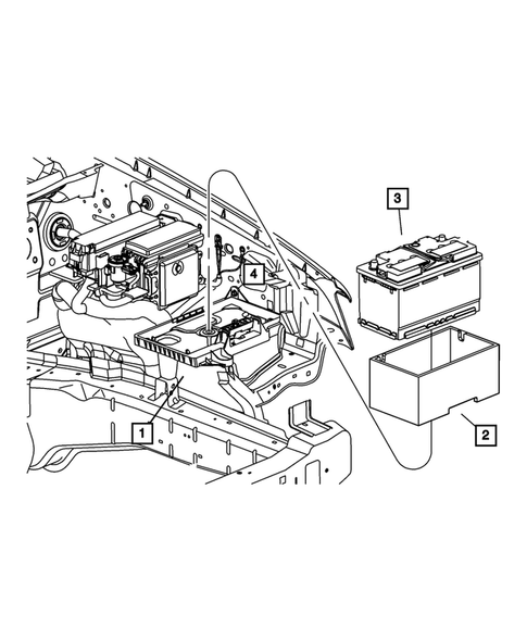 Battery, Battery Tray and Cables for 2010 Jeep Grand Cherokee #0
