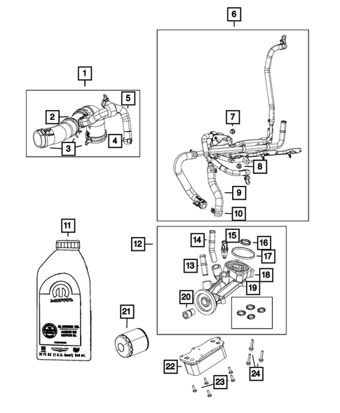 Engine Oiling, Oil Pan and Indicator (Dipstick) for 2018 Ram 3500 #0
