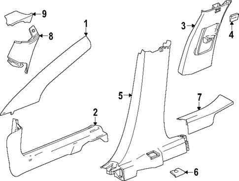 Interior Trim - Pillars for 2024 Chevrolet Equinox EV #0