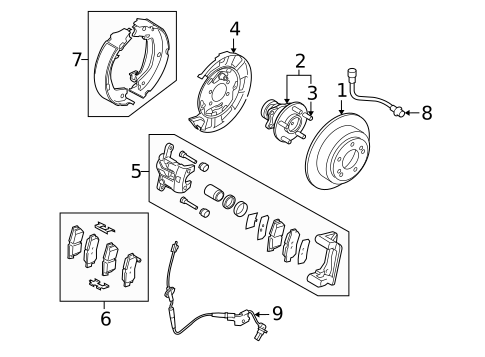 Rear Brakes for 2007 Kia Amanti #0