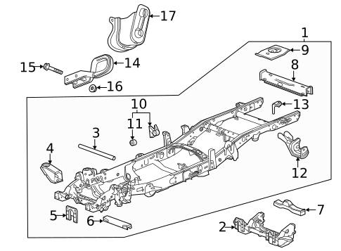 Frame & Components for 2023 GMC Sierra 2500 HD #0