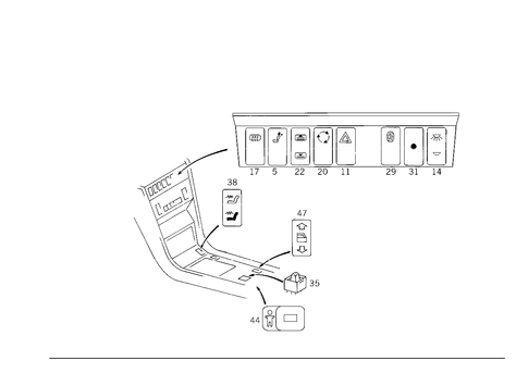 Switches & Switch Brightness Follow-Up for 1992 Mercedes-Benz 400E #1