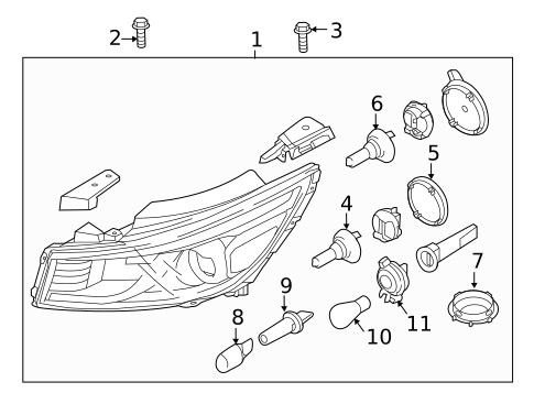 Headlamp Components for 2018 Kia Sedona #0