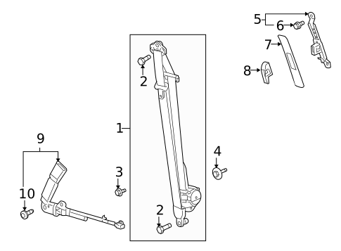 Front Seat Belts for 2008 Saturn Vue #1