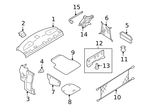 Interior Trim - Rear Body for 2009 Nissan Altima #0