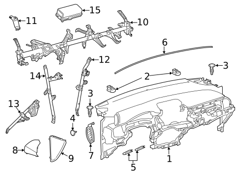 Instrument Panel for 2021 Toyota C-HR #1