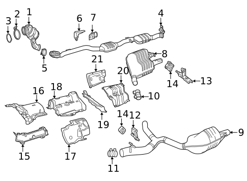 Exhaust Components for 2021 Mercedes-Benz E350 #0
