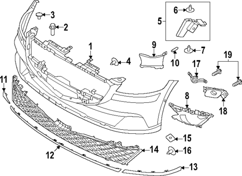 Bumper & Components - Front for 2025 Genesis Electrified G80 #0
