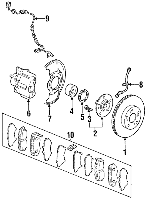 Brake Components for 2001 Honda Prelude #0
