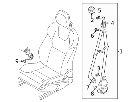 Front Seat Belts for 2017 Volvo V90 Cross Country #0