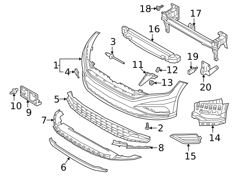 Bumper & Components - Front for 2019 Volkswagen Jetta #0