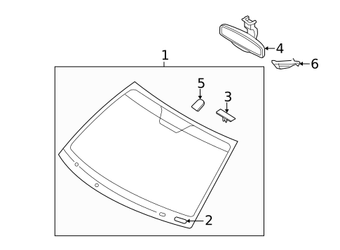 Glass - Lift Gate for 2011 Hyundai Sonata #0