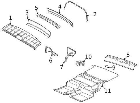 Interior Trim - Rear Body for 2007 Chrysler PT Cruiser #0