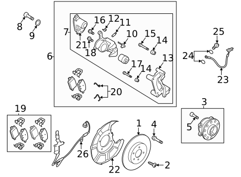 Brake Components for 2025 Hyundai Palisade #0