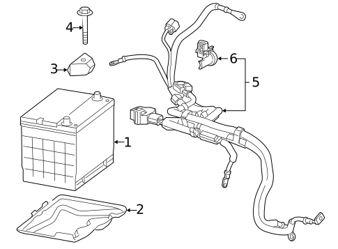Battery & Related Components for 2020 Chevrolet Impala #1