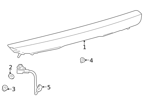 High Mounted Stop Lamp for 2024 Lexus LC500 #1
