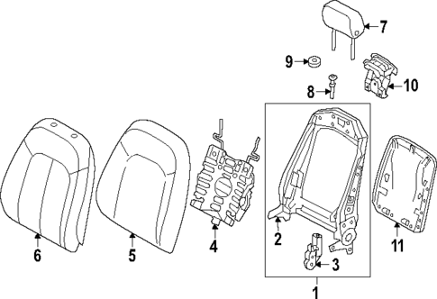 Front Seat Components for 2025 Audi Q8 e-tron Sportback #3