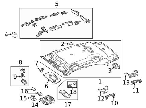 Interior Trim - Roof for 2016 Mercedes-Benz GLA 250 #0