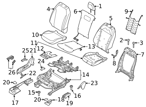 Passenger Seat Components for 2024 Ford Mustang Mach-E #0