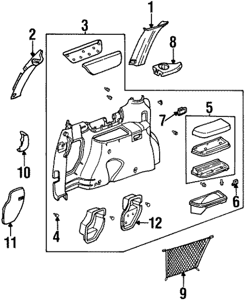 Interior Trim - Side Panel for 1998 Oldsmobile Silhouette #1
