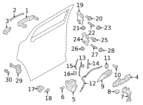Rear Door for 2013 Lincoln MKT #1