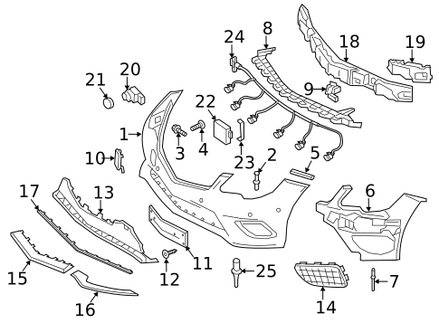 Bumper & Components - Front for 2015 Mercedes-Benz E 550 #0