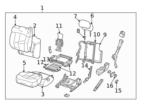 Front Seat Components for 2003 Cadillac Escalade EXT #3