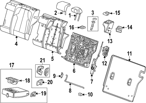 Rear Seat Components for 2024 Acura ZDX #0