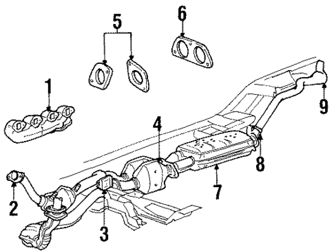 Exhaust Components for 2000 Mercury Mountaineer #1