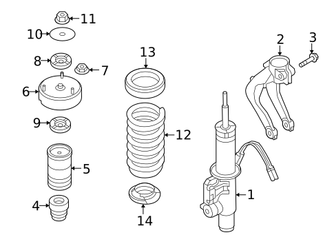 Struts & Components for 2014 BMW X6 #1