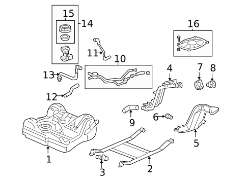 Fuel System Components for 2005 Honda Civic #0