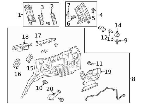 Interior Trim - Quarter Panels for 2013 Toyota Land Cruiser #1