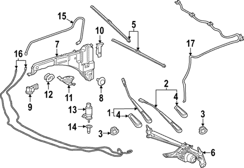 Wiper & Washer Components for 2021 Mercedes-Benz CLA45 AMG #0