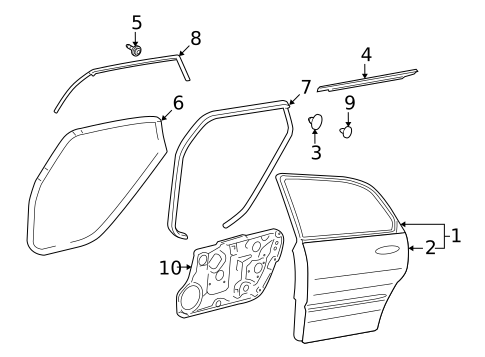 Door & Components for 2011 Hyundai Azera #0