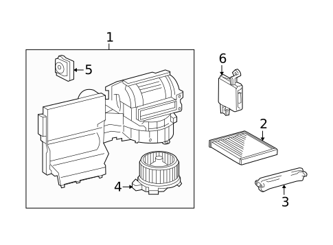 Blower Motor & Fan for 2012 Toyota Highlander #1