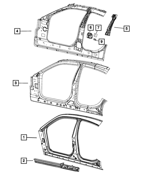 Aperture Panel, Pillar Supports and Cab Back for 2023 Dodge Charger #1