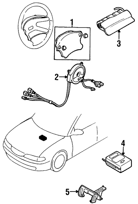 Air Bag Components for 1993 Mazda 626 #1