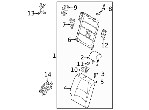 Rear Seat Components for 2020 Toyota Yaris #2