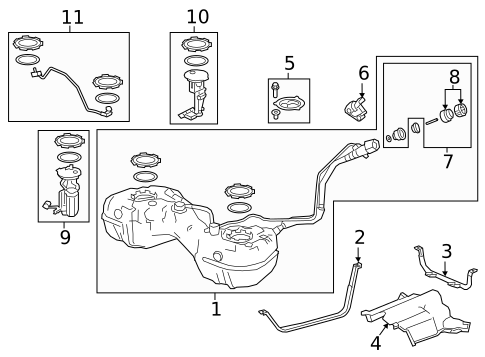 Fuel System Components for 2021 Acura RDX #0