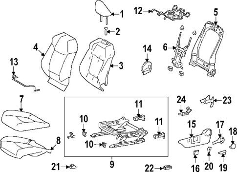 Driver Seat Components for 2025 Toyota Corolla #0