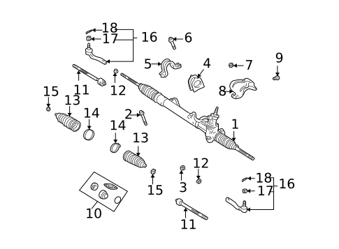 Steering Gear & Linkage for 2006 Scion xA #0