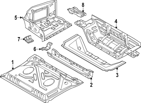 Rear Floor & Rails for 2024 BMW i5 #0