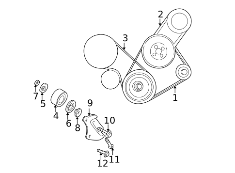 Belts & Pulleys for 2003 Hyundai Elantra #0