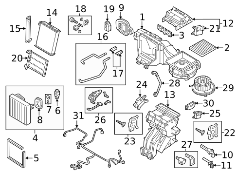 Evaporator & Heater Components for 2015 Volkswagen Golf #7
