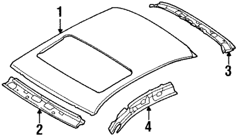 Roof & Components for 2002 Mitsubishi Mirage #1
